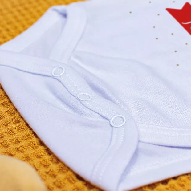 Body Bébé "Mon Premier Noël Avec Maman Et Papa" - Manches Courtes 100% Coton