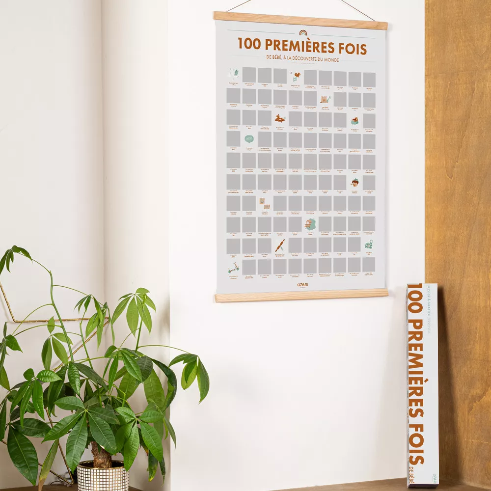Poster à Gratter 100 Choses à Faire - Affiche Motivationale Avec Stylet - Idée Cadeau Originale - Déco Murale