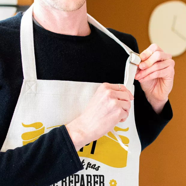 Tablier Personnalisé "Super Christophe" - Cadeau Drôle Pour Cuisinier, Anniversaire, Noël, Départ