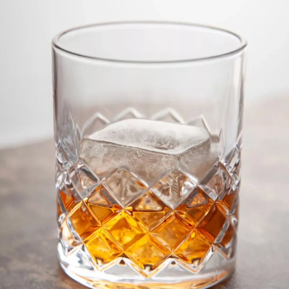 Coffret 2 Verres et 2 Moules à Glaçons Whisky Old-Fashioned