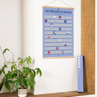 Poster à Gratter 100 Trésors en France à Découvrir dans sa Vie