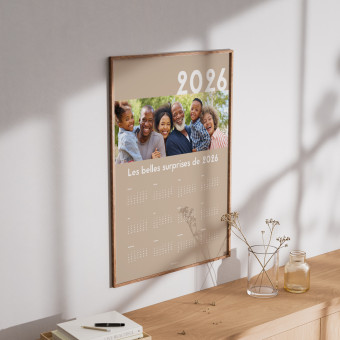Grand Calendrier 2026 Photo à Personnaliser