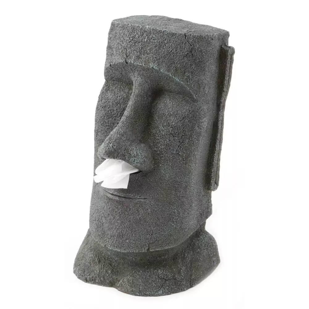 Distributeur de Mouchoirs Moaï en résine