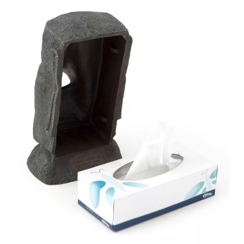 Distributeur de Mouchoirs Moaï dos de statue