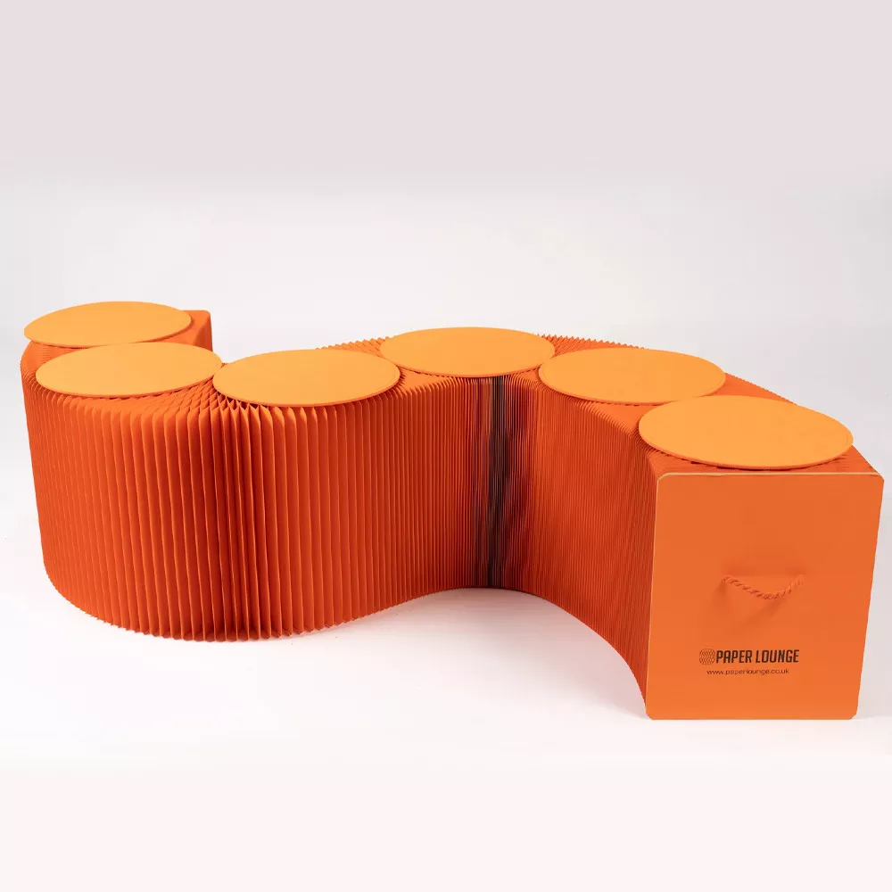 Feutrine Orange pour Meuble en Kraft Pliable