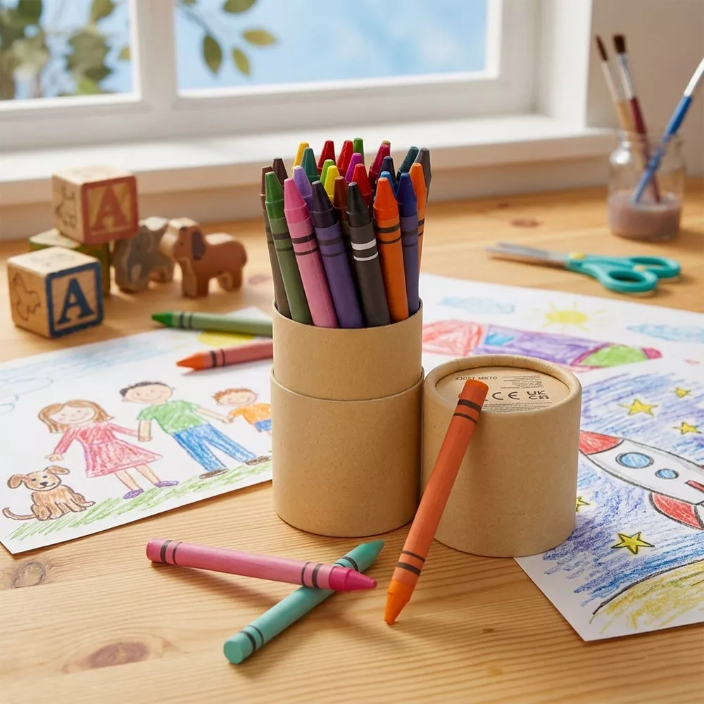 Boîte de 30 Crayons de Couleur Cire