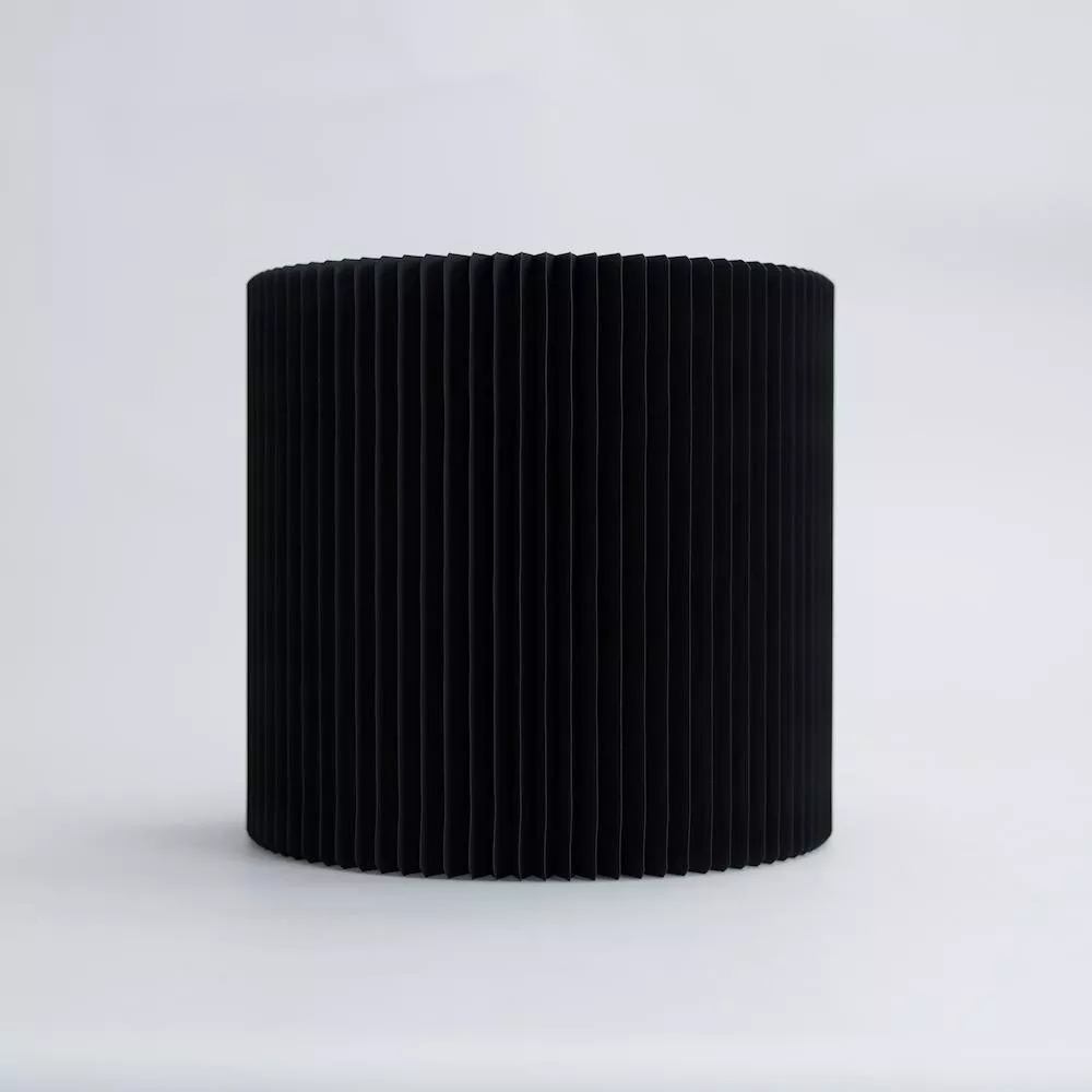 Tabouret Réversible en Kraft Pliable 28 cm Noir