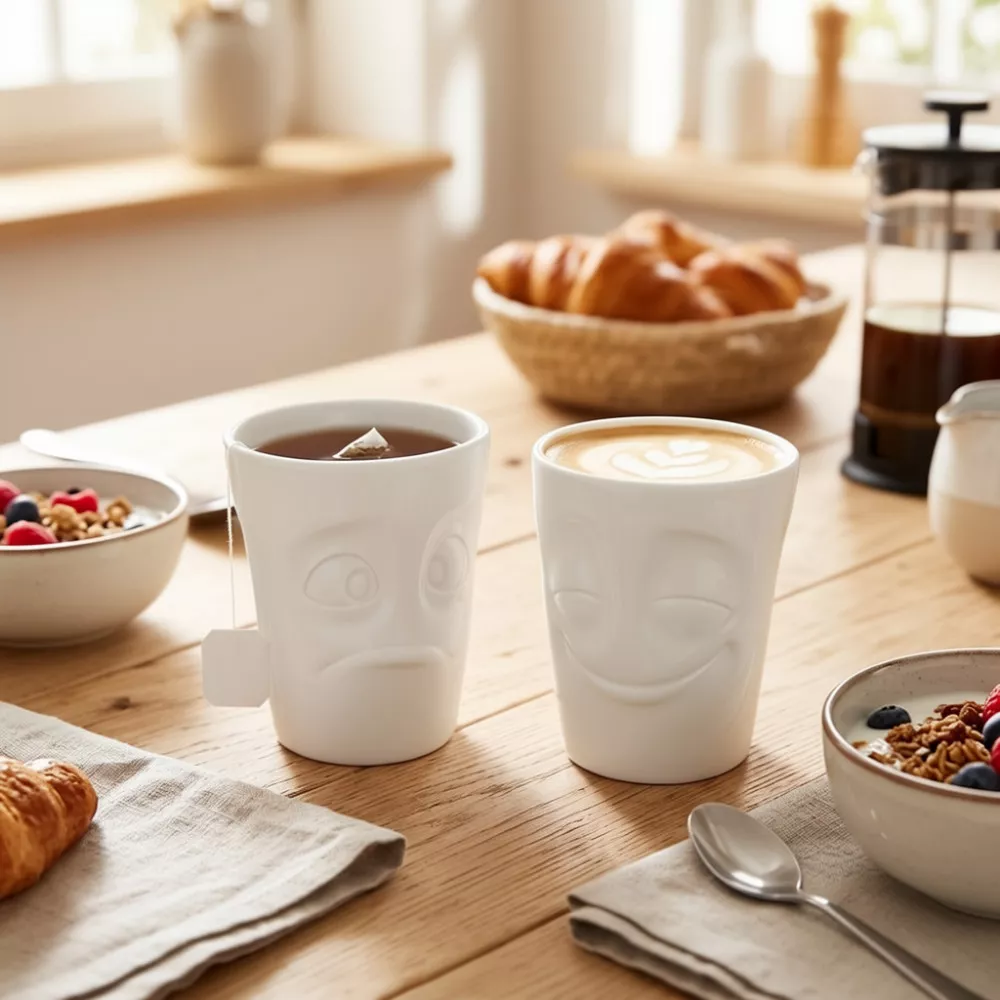Set de Tasses Heureux et Perplexe (x2) Set de Tasses Heureux et Perplexe (x2)