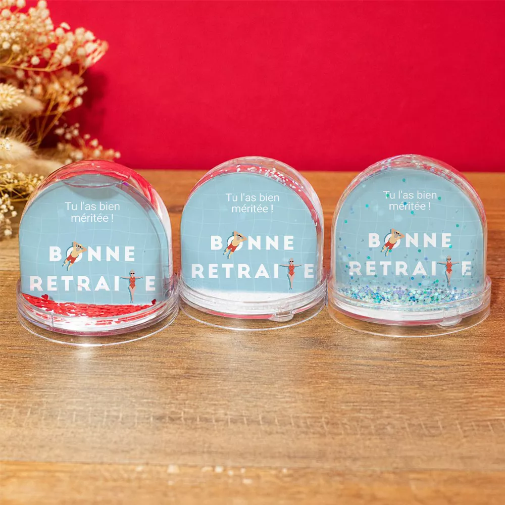Boule à Neige Retraite à Personnaliser