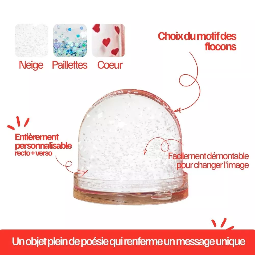 Boule à Neige Bonne Fête à Personnaliser