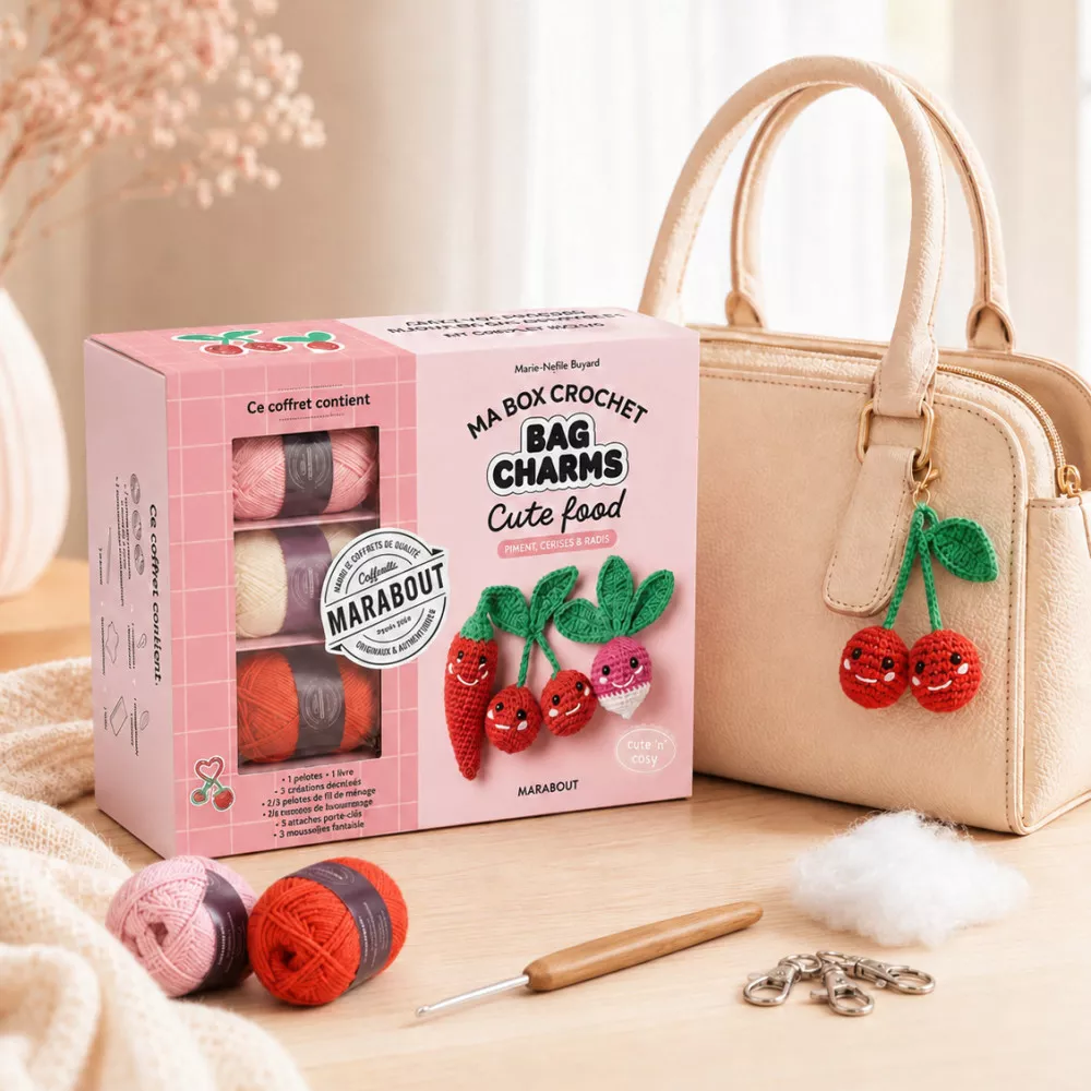 Box Crochet Bagcharms - Cute food Box Crochet Bagcharms - Cute food