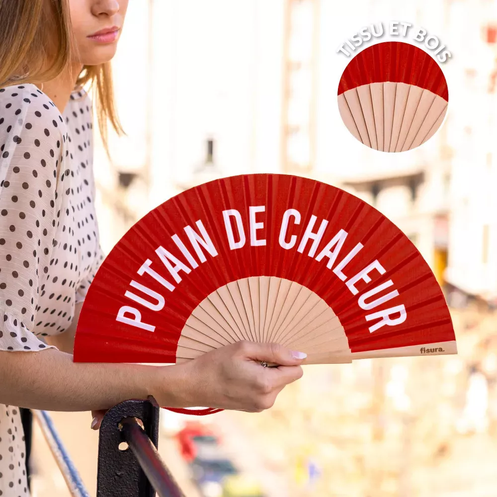 Éventail "Putain de Chaleur"