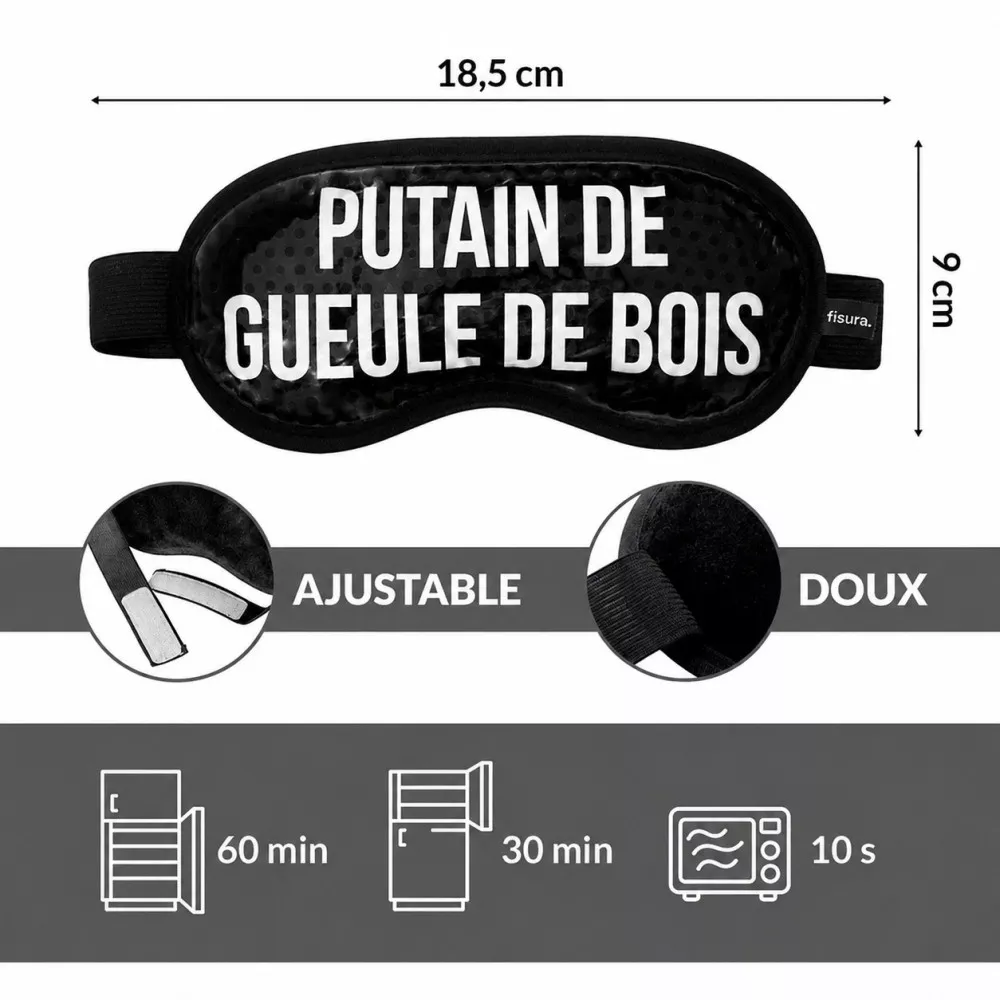Masque de Sommeil "Putain de Gueule de Bois"