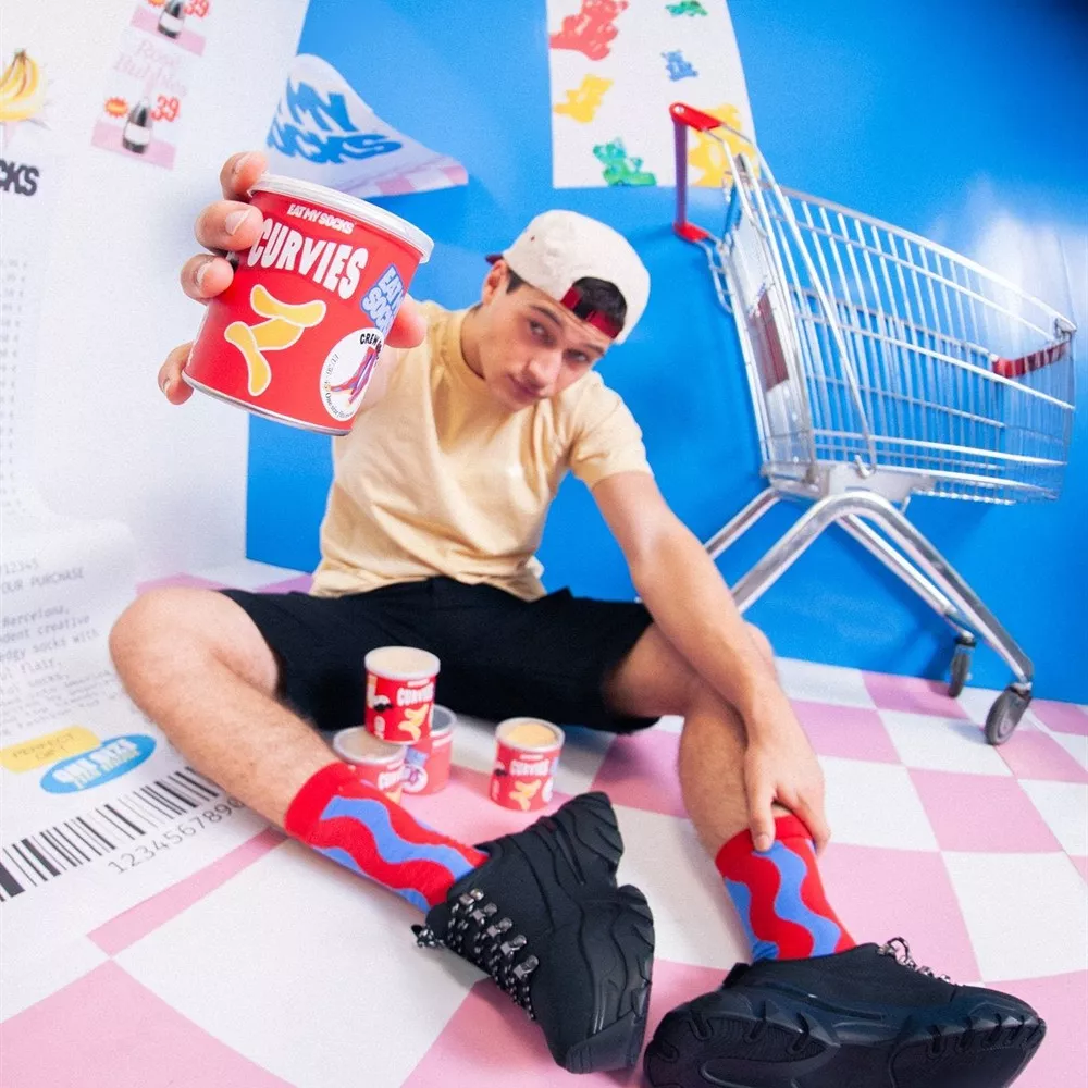 Chaussettes Chips Apéro en Tube Curvies