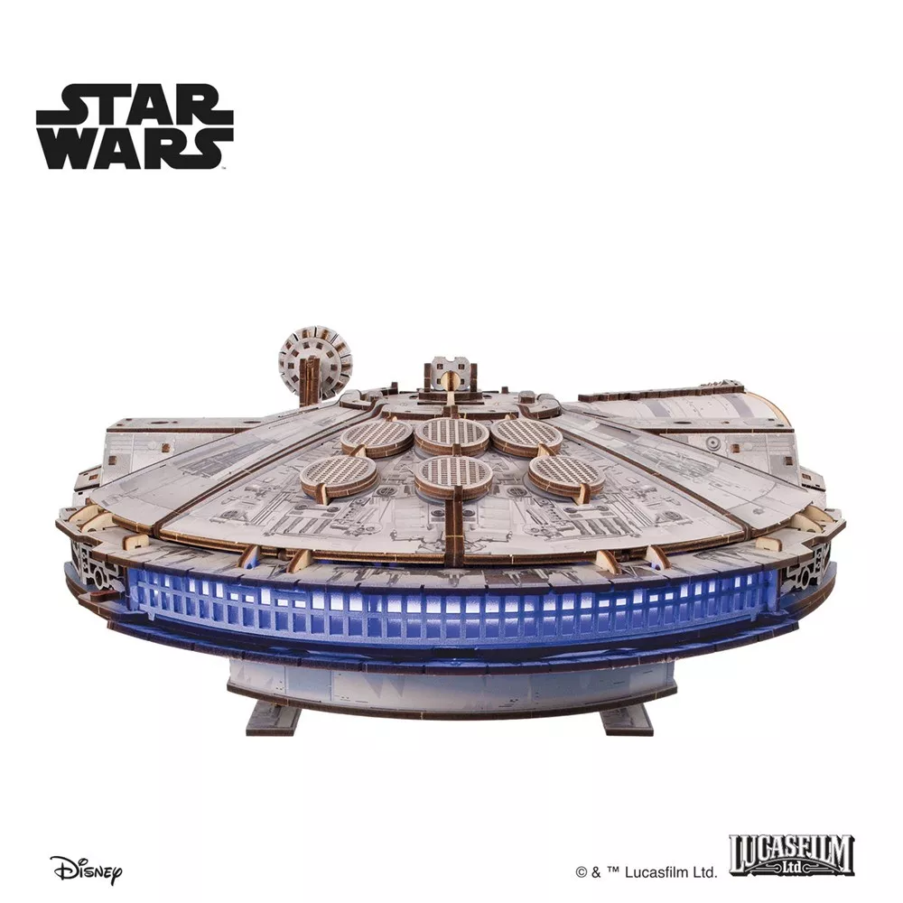 Maquette 3D Faucon Millenium Star Wars en Bois