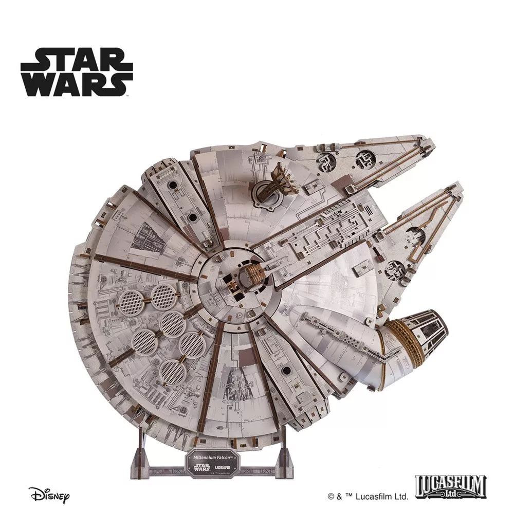 Maquette 3D Faucon Millenium Star Wars en Bois