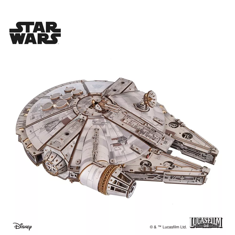 Maquette 3D Faucon Millenium Star Wars en Bois