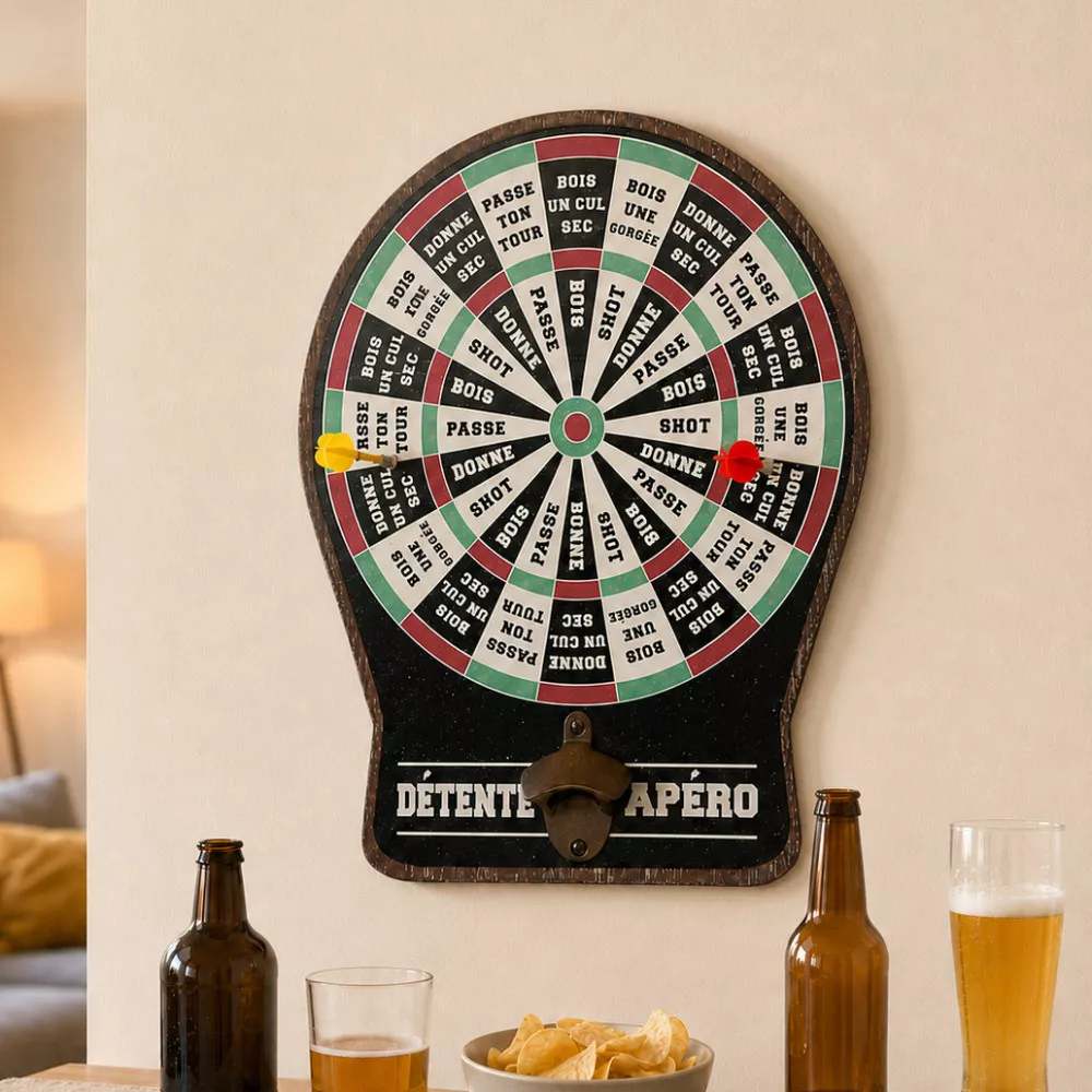 Jeu à Boire Fléchettes et Décapsuleur Jeu à Boire Fléchettes et Décapsuleur