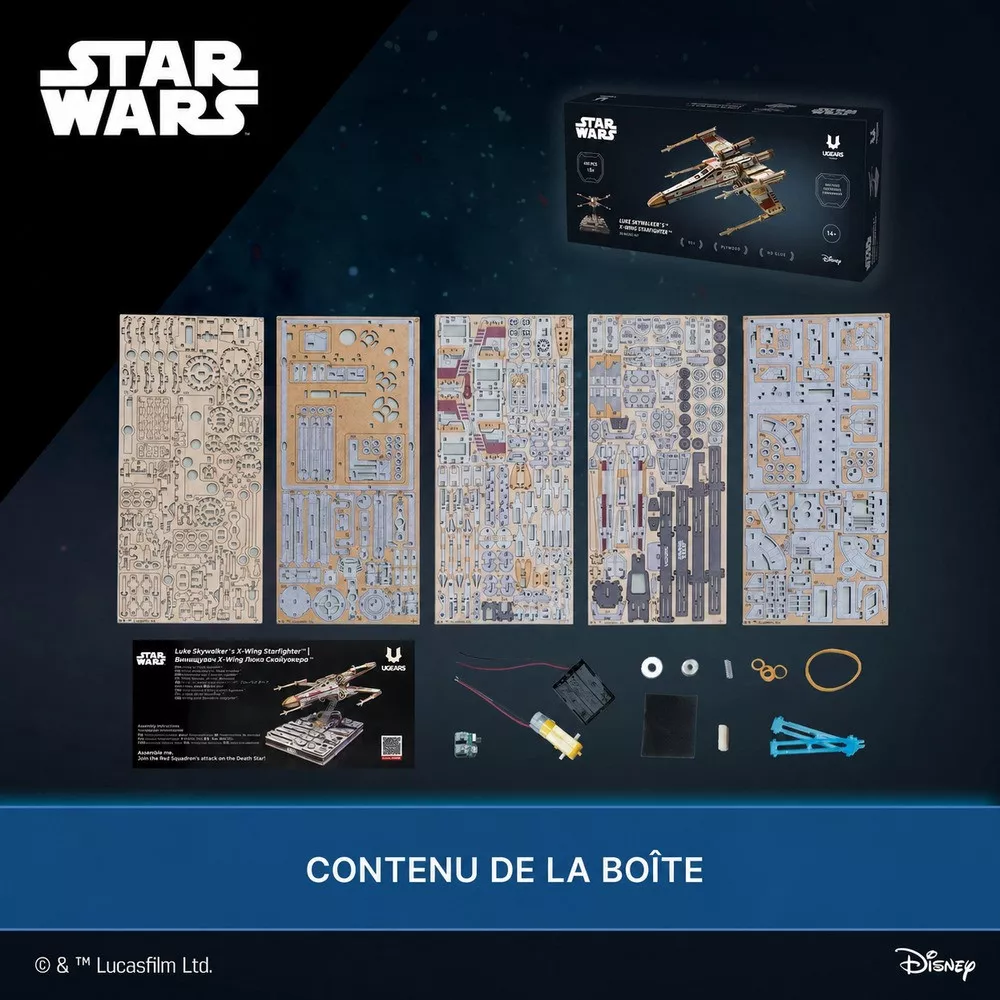 Maquette 3D X-Wing Star Wars en Bois