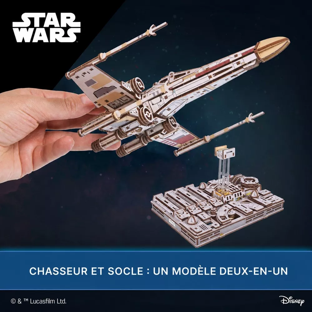 Maquette 3D X-Wing Star Wars en Bois