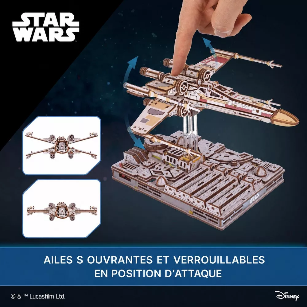 Maquette 3D X-Wing Star Wars en Bois