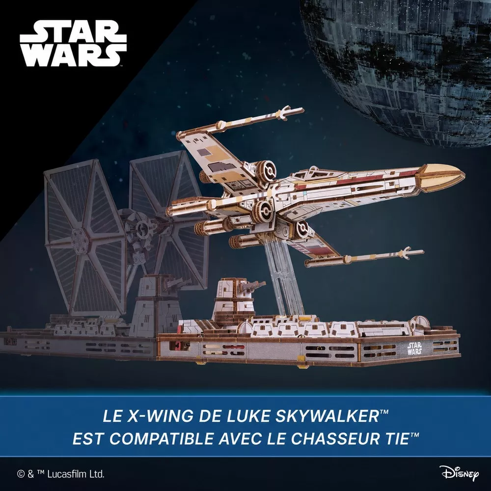 Maquette 3D X-Wing Star Wars en Bois