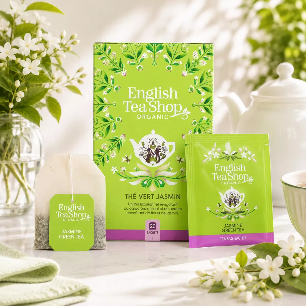 Boîte 20 Sachets Thé Vert Jasmin Boîte 20 Sachets Thé Vert Jasmin