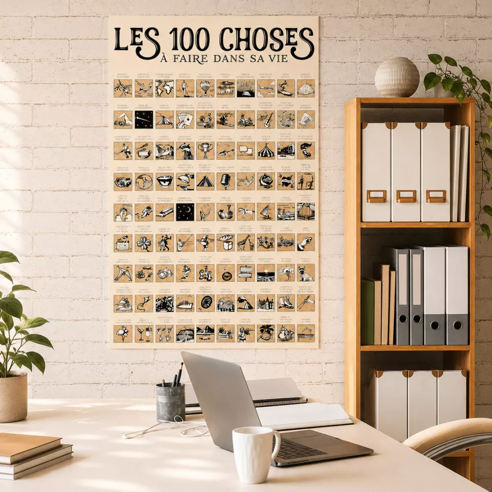 Poster 100 Choses à Faire dans Sa Vie Poster 100 Choses à Faire dans Sa Vie