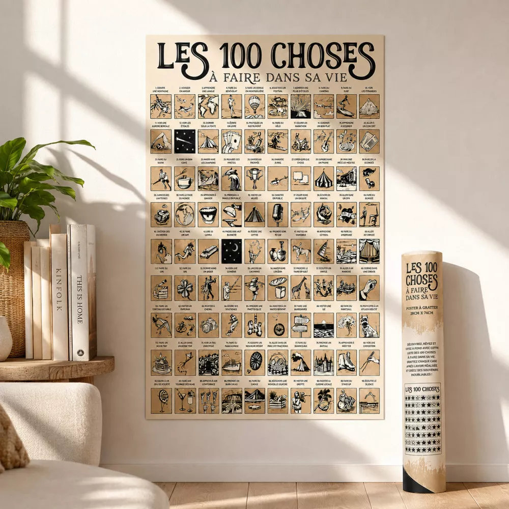 Poster 100 Choses à Faire dans Sa Vie Poster 100 Choses à Faire dans Sa Vie