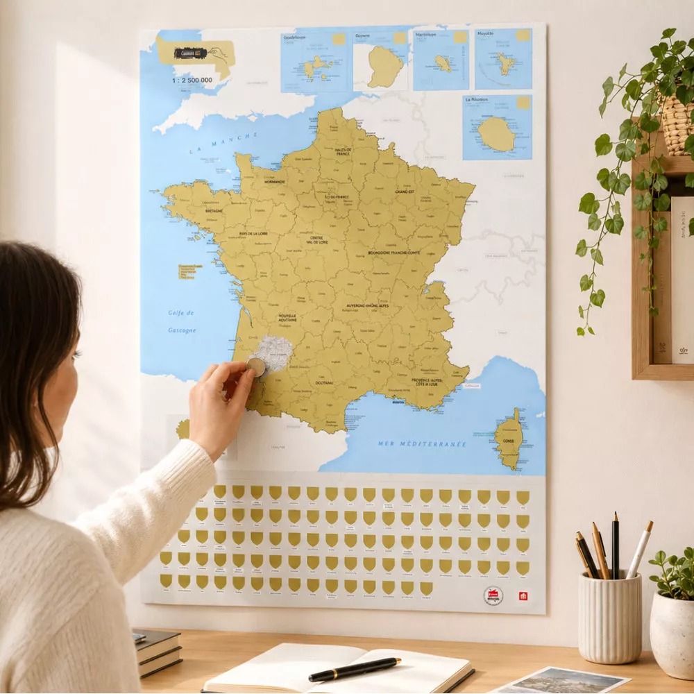 Carte de France à Gratter Carte de France à Gratter