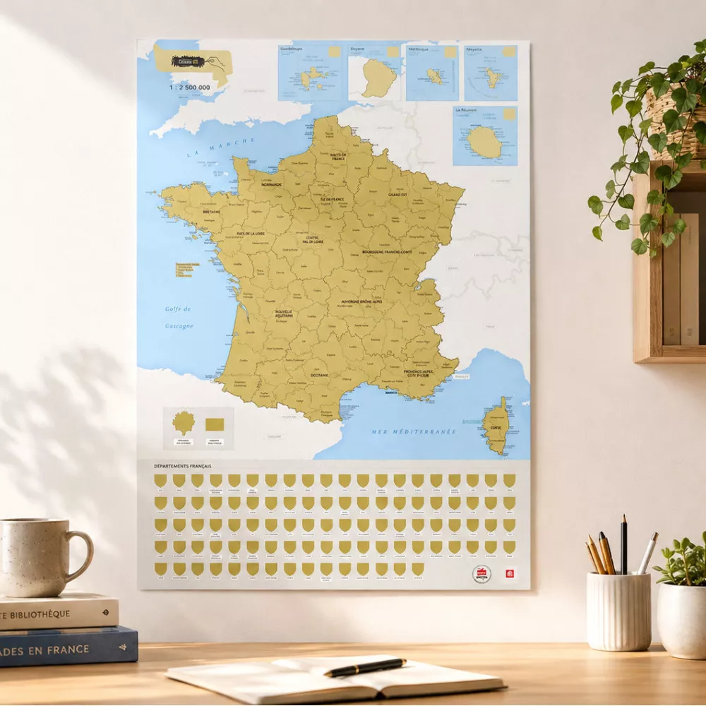 Carte de France à Gratter