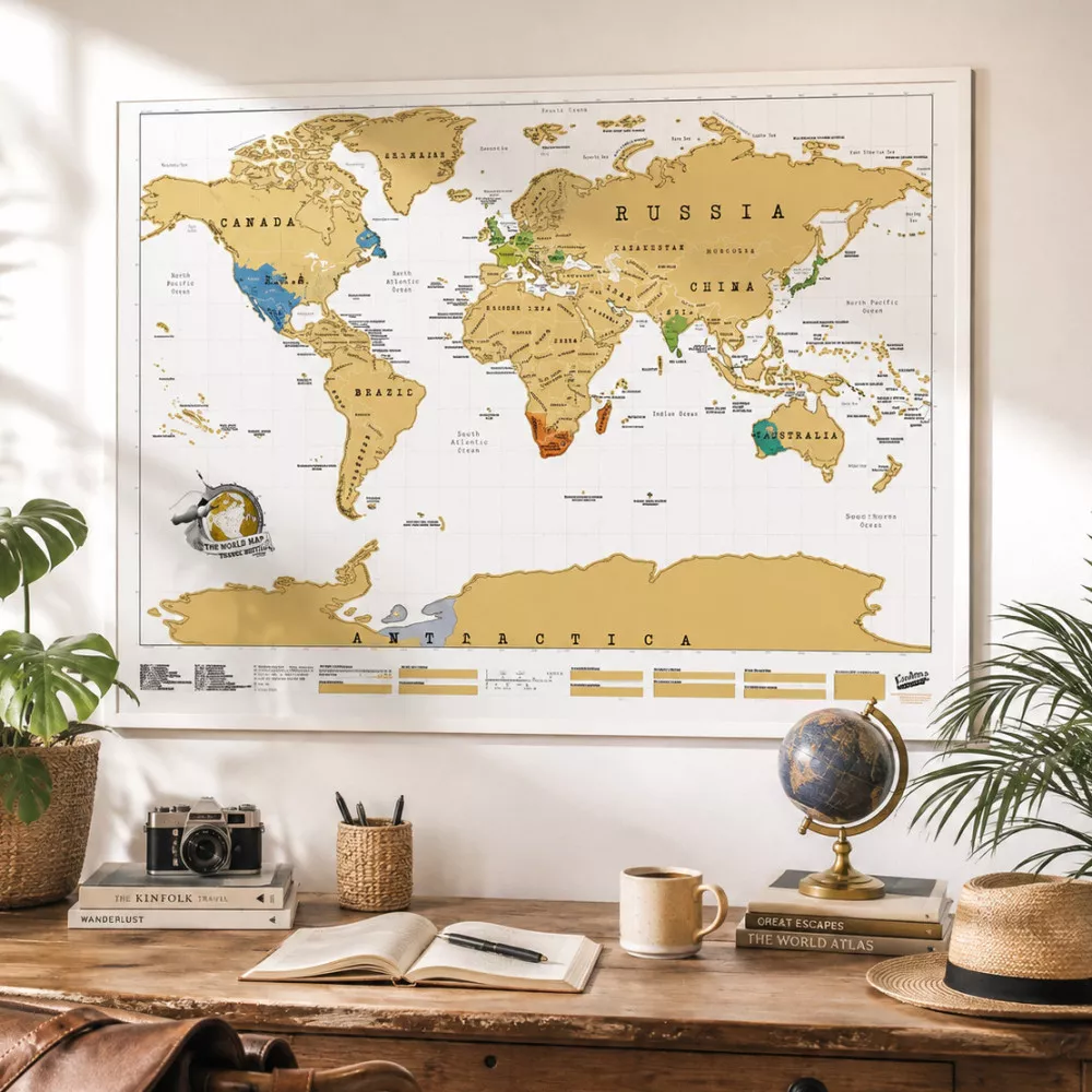 Carte du Monde à Gratter Originale Carte du Monde à Gratter Originale