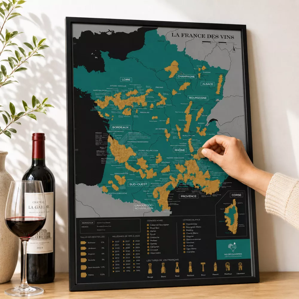 Carte à Gratter la France des Vins Carte à Gratter la France des Vins