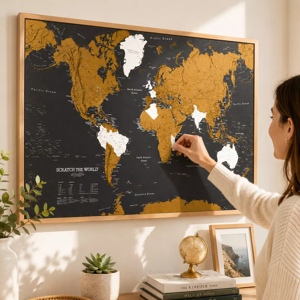 Carte du Monde à Gratter en Français Edition Noire Carte du Monde à Gratter en Français Edition Noire