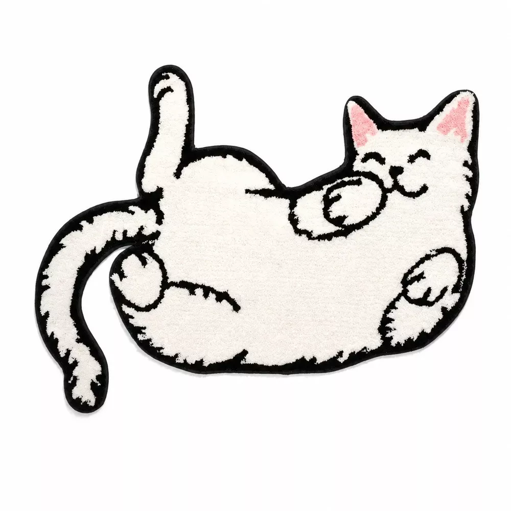 Tapis Chat Blanc Câlin