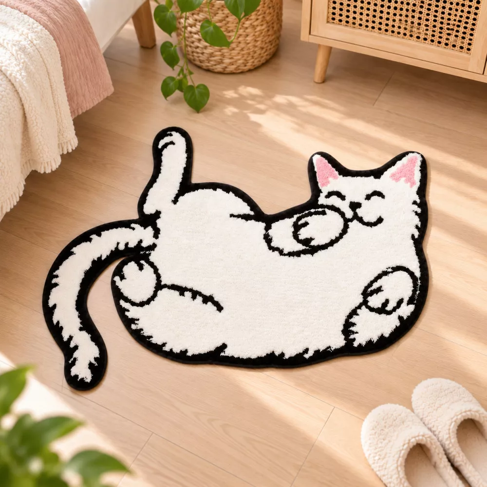 Tapis Chat Blanc Câlin Tapis Chat Blanc Câlin