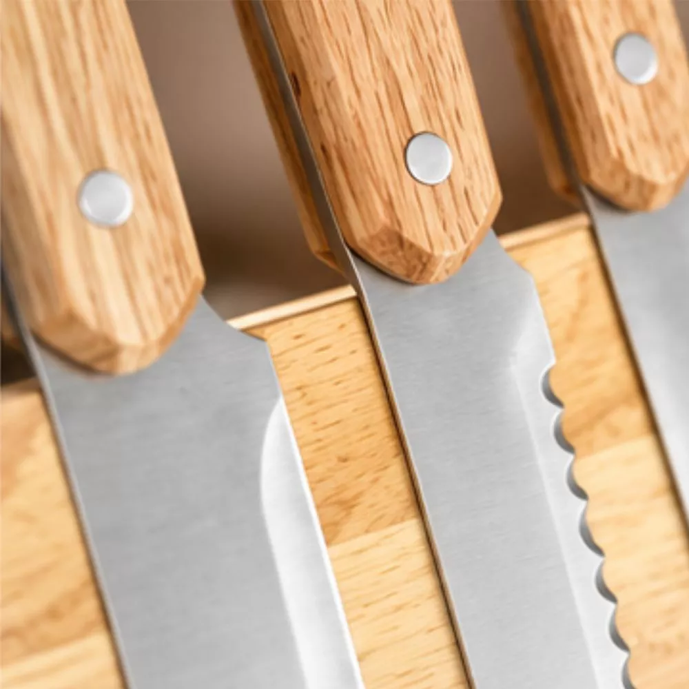Set de 5 Couteaux avec Support Magnétique Couple à Personnaliser