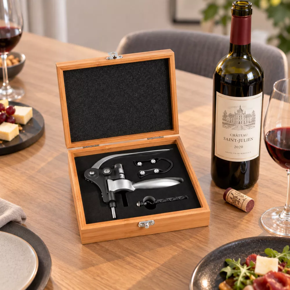 Coffret Tire-Bouchon à Crémaillère en Inox Coffret Tire-Bouchon à Crémaillère en Inox