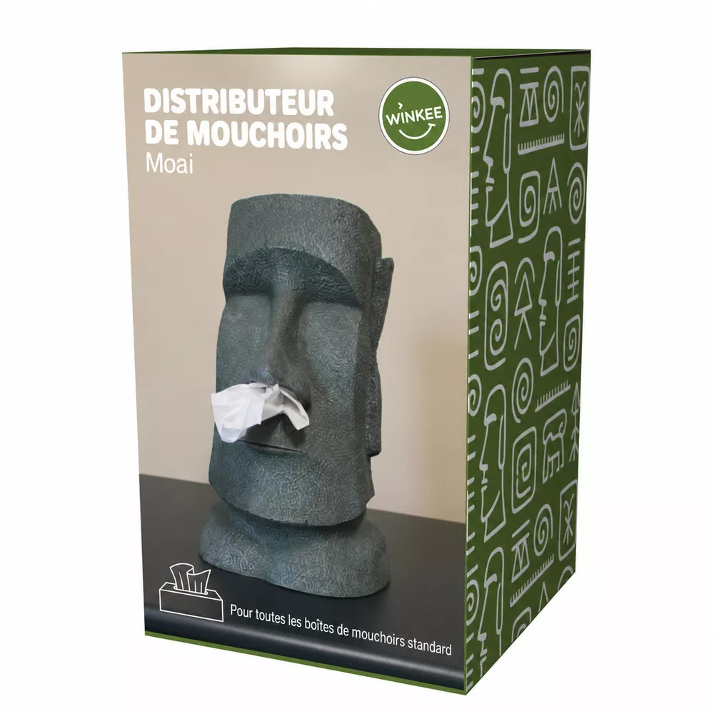 Distributeur de Mouchoirs Moaï