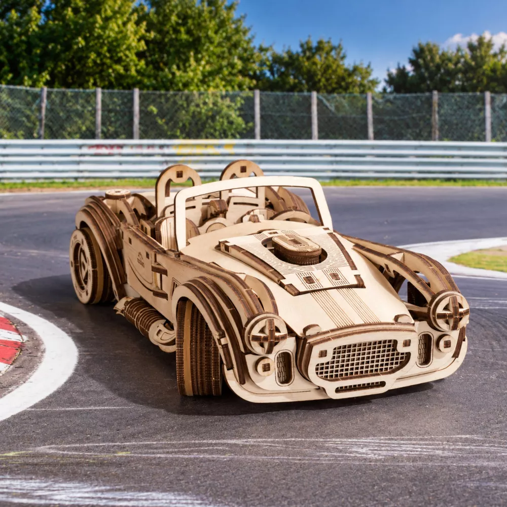 Maquette 3D Voiture de Course Cobra Drift en Bois