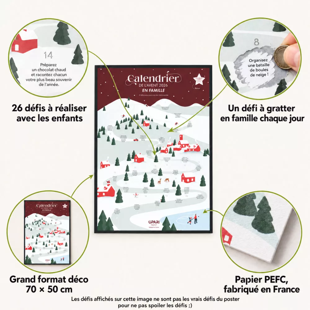 Calendrier de l’Avent à Gratter en Famille 2026