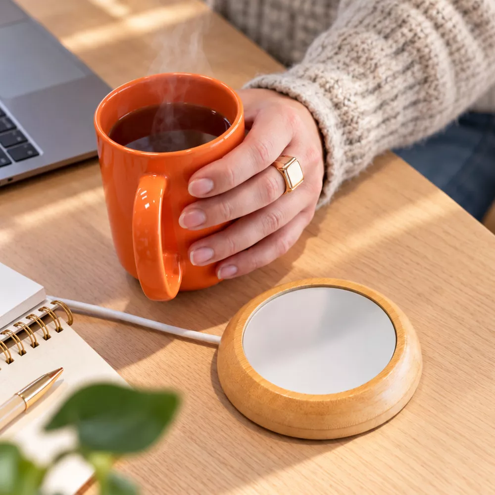 Chauffe Tasses USB en Bambou Chauffe Tasses USB en Bambou