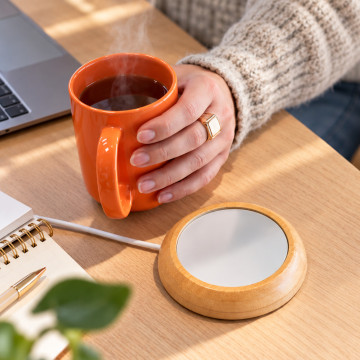 Chauffe Tasses USB en Bambou Chauffe Tasses USB en Bambou