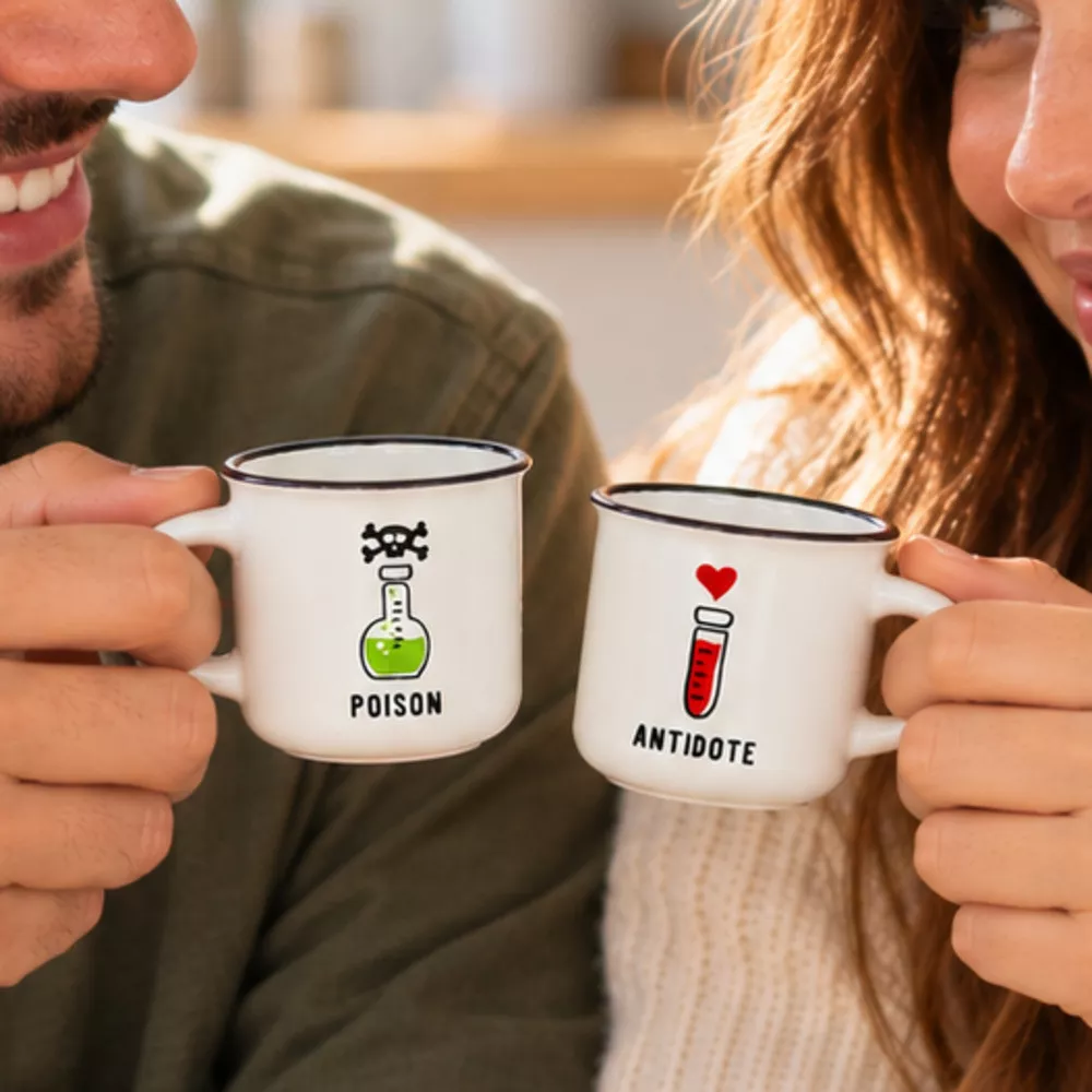 Tasses Expresso Poison et Antidote (x2) Tasses Expresso Poison et Antidote (x2)