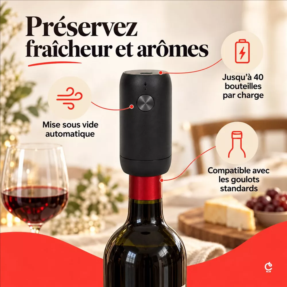 Bouchon à Vin Sous Vide Automatique