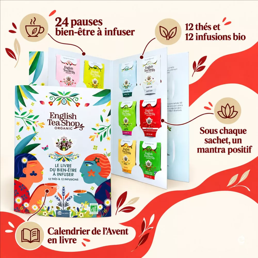 Calendrier de l’Avent du Bien-Être à Infuser 24 Thés et Infusions Bio