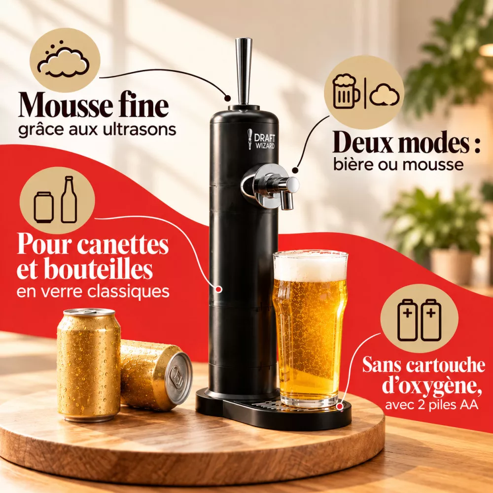 Tireuse à Bière Ultrasonique pour Canettes et Bouteilles