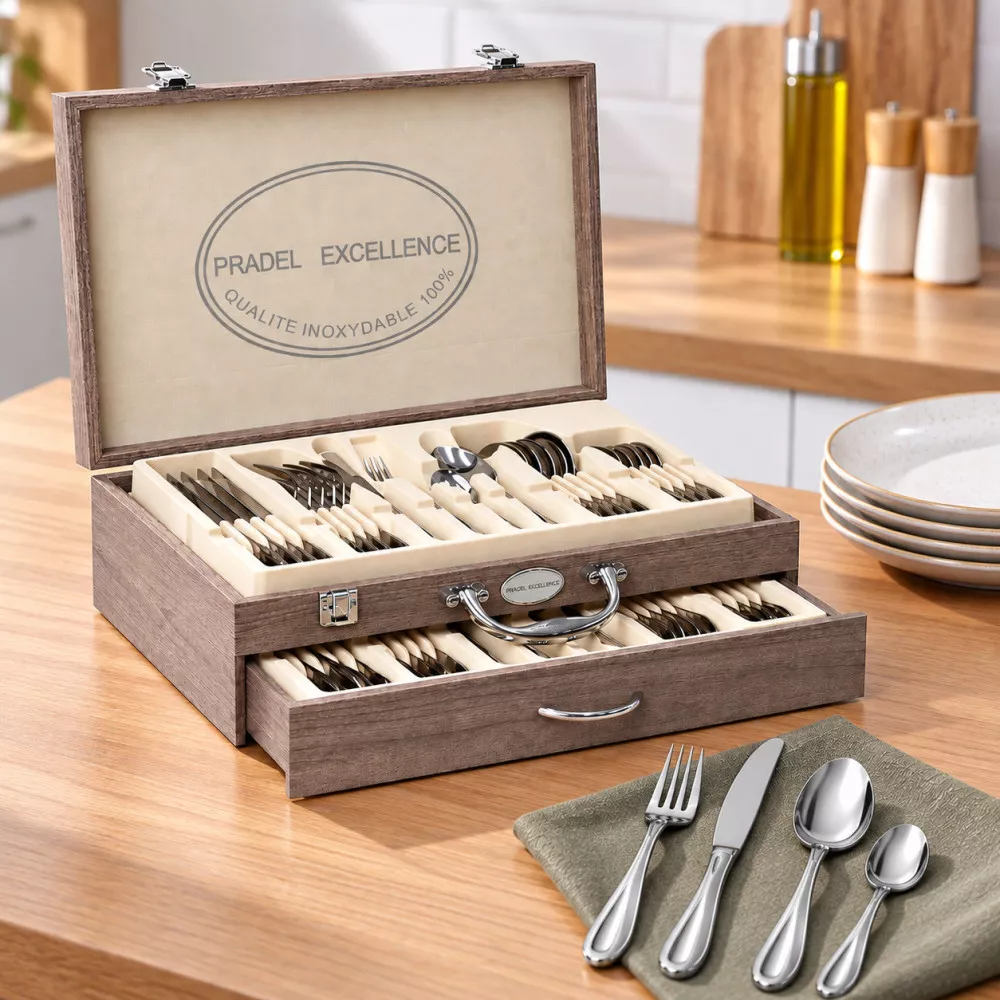 Ménagère Miroir Pradel Excellence 48 Pièces à personnaliser Ménagère Miroir Pradel Excellence 48 Pièces