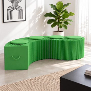 Banc en Kraft Pliable 150 cm Vert Banc en Kraft Pliable 150 cm Vert