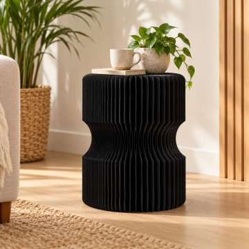 Tabouret Réversible en Kraft Pliable 38 cm Noir Tabouret Réversible en Kraft Pliable 38 cm Noir